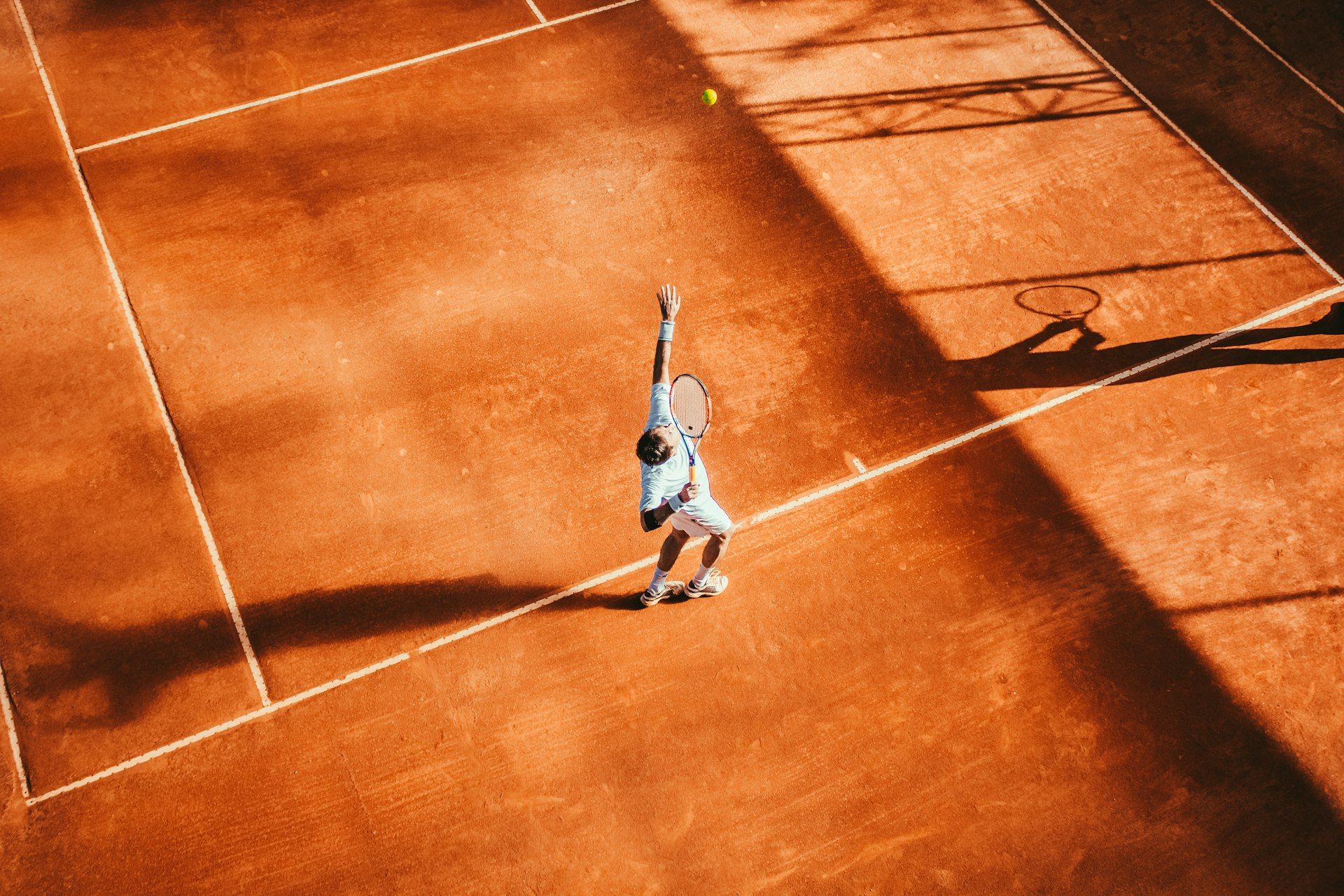 Tennis player in action on the court